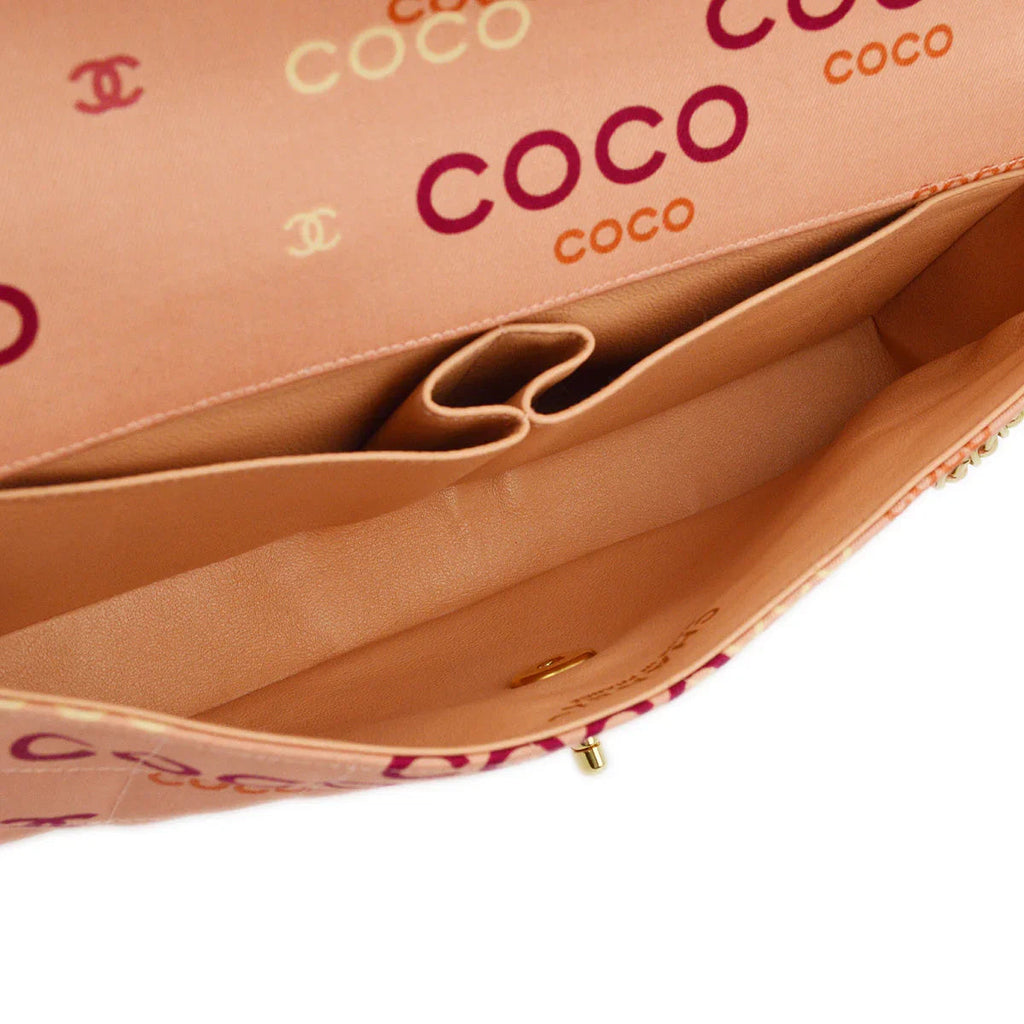Chanel 2000-2001 Pink COCO East West Shoulder Bag