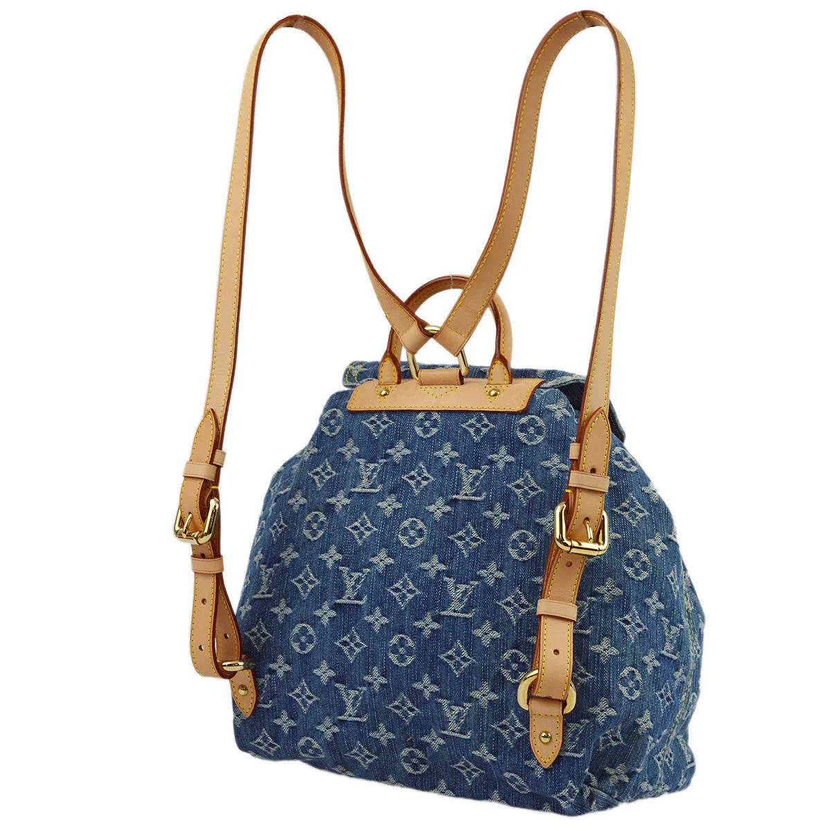Louis Vuitton 2006 Blue Monogram Denim Sac a Dos GM Backpack M95056