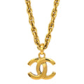 Chanel Gold CC Pendant Necklace