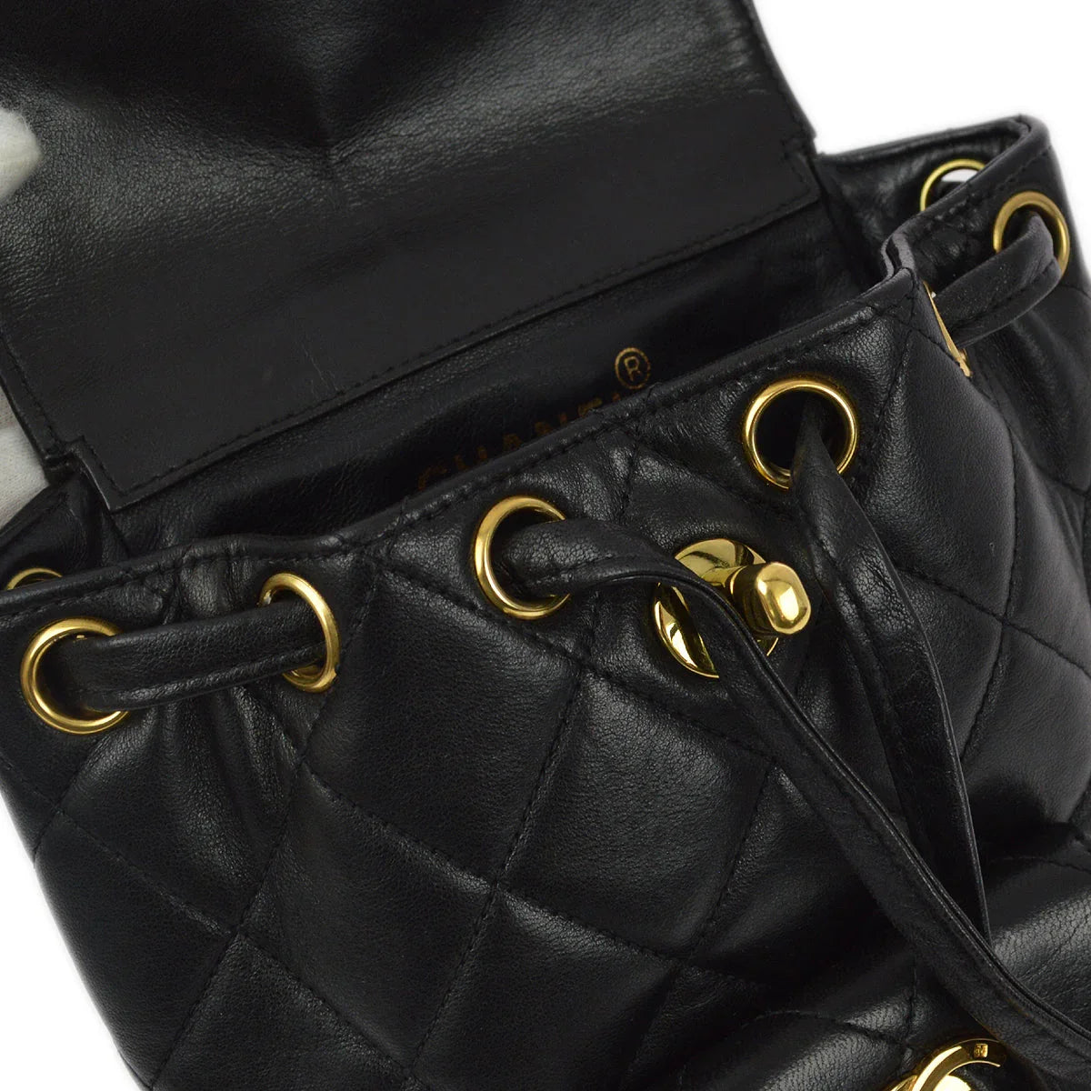 Chanel Black Lambskin Duma Backpack Small