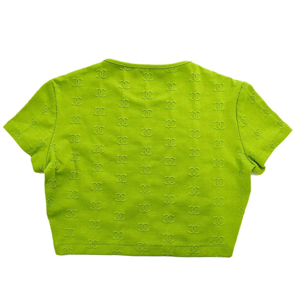 Chanel Cropped T-shirt Green 97P #38