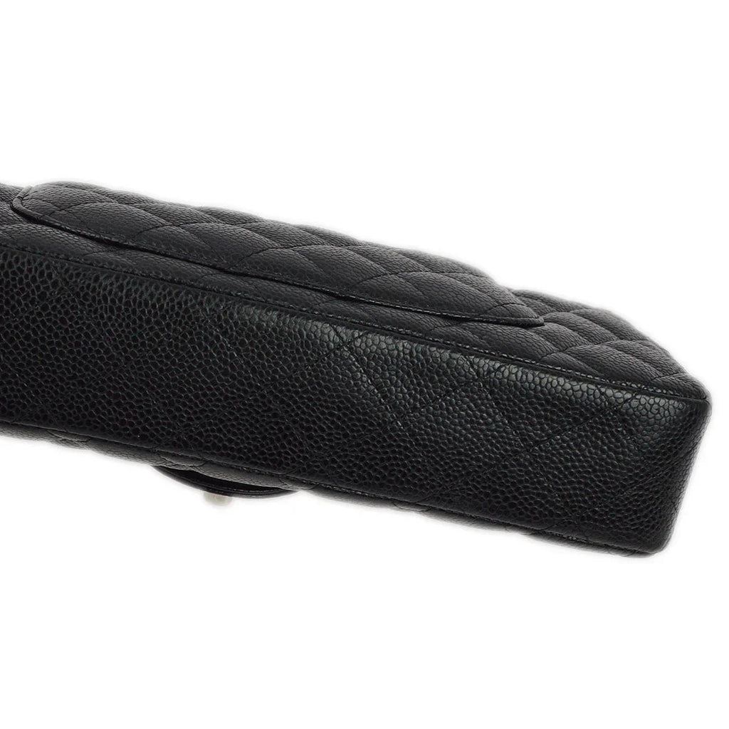 Chanel 2008-2009 Black Caviar East West Shoulder Bag