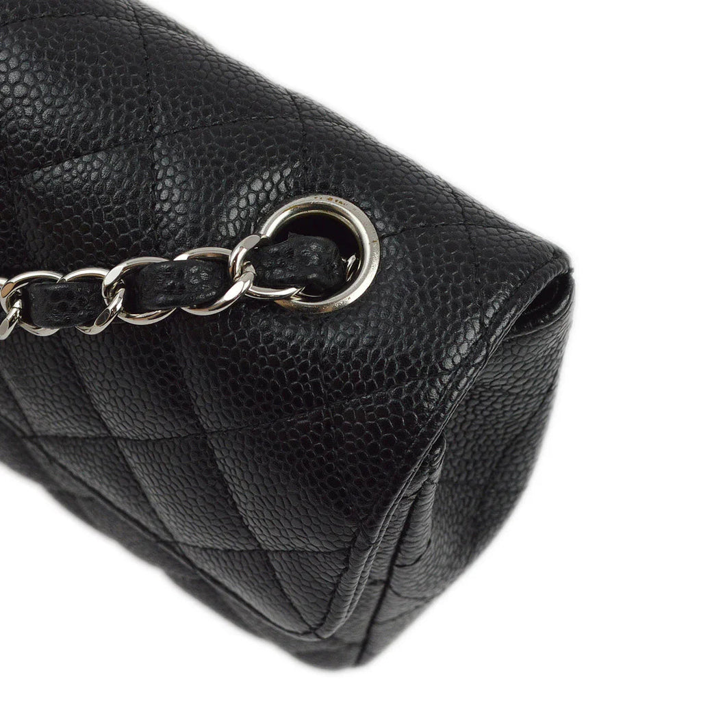 Chanel 2008-2009 Black Caviar East West Shoulder Bag