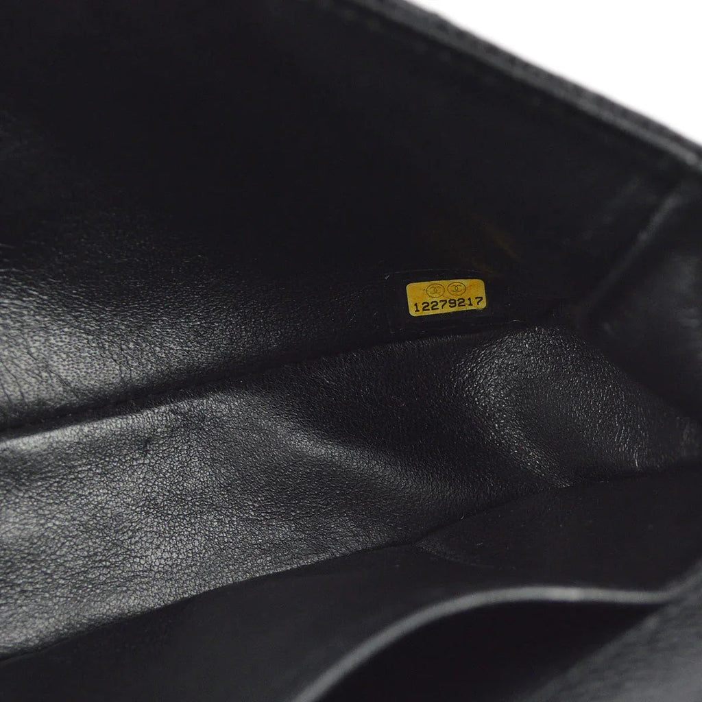 Chanel 2008-2009 Black Caviar East West Shoulder Bag