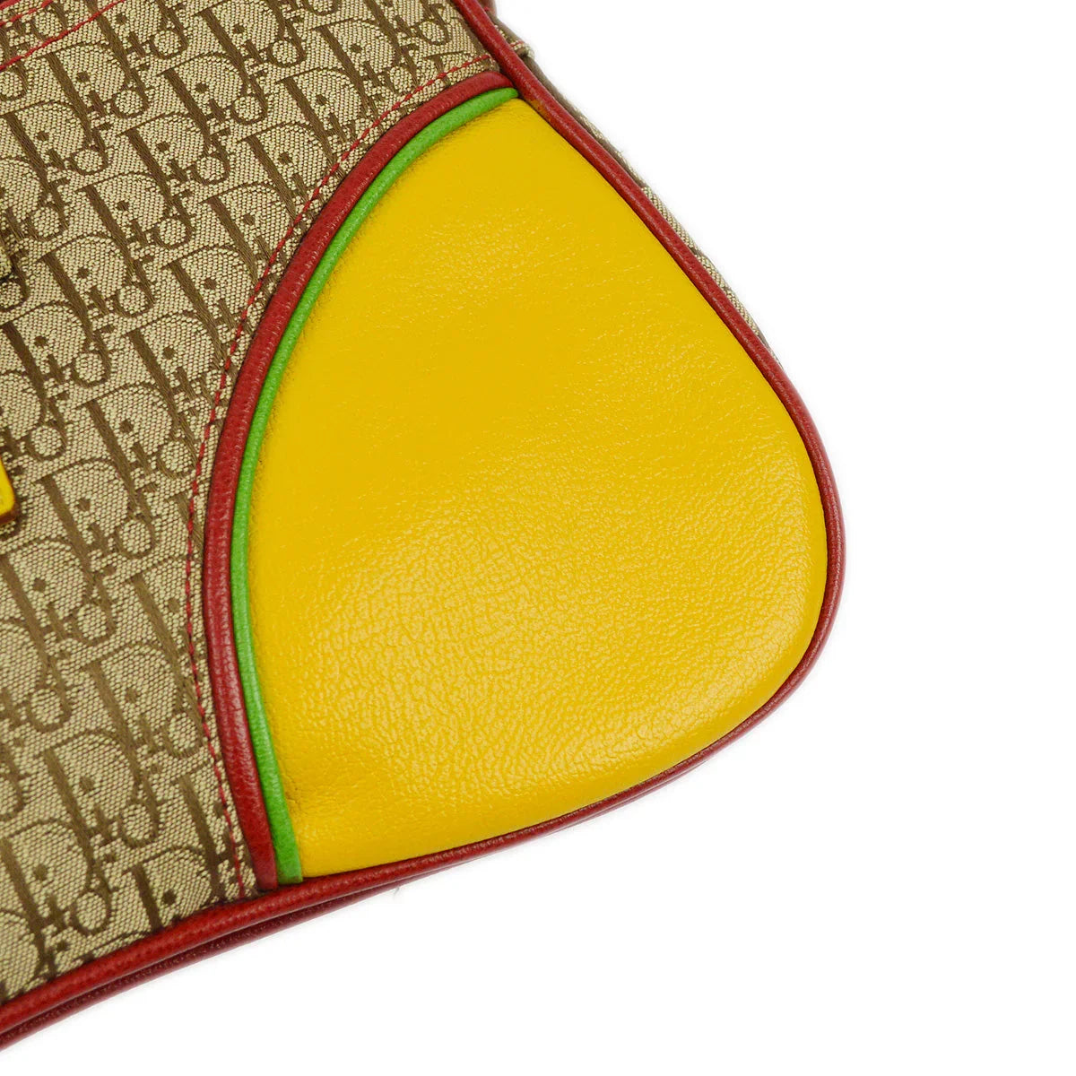 Christian Dior 2004 Rasta-Color Trotter Saddle Shoulder Bag