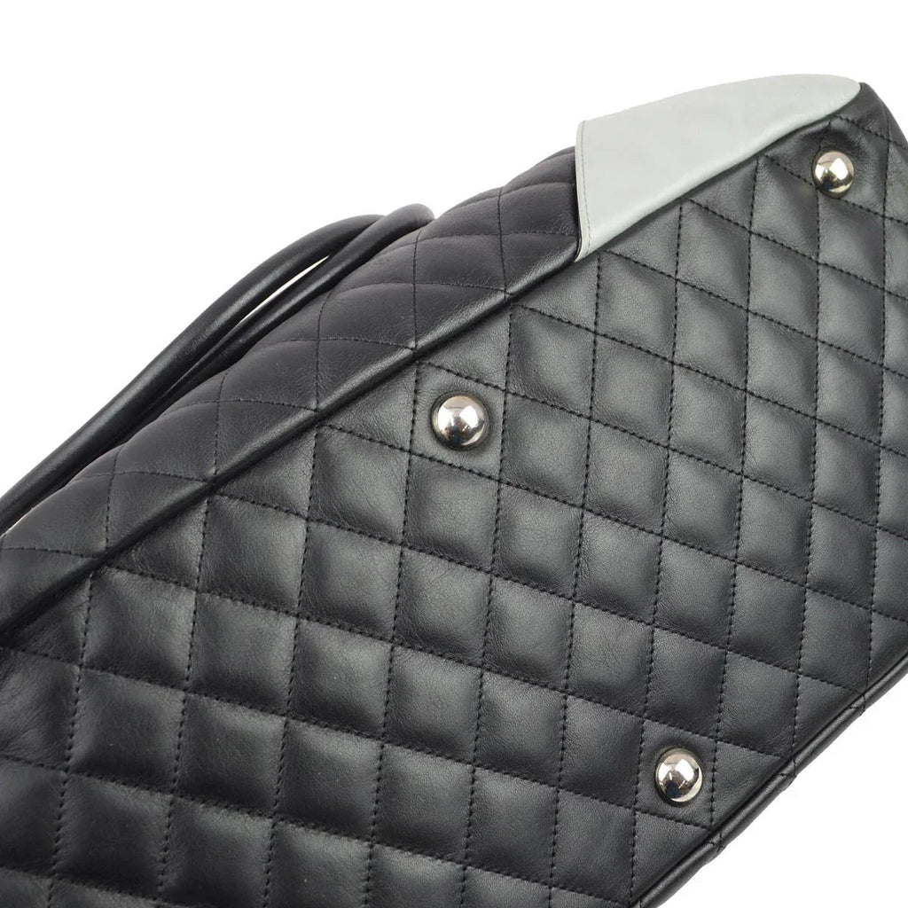 Chanel 2004-2005 Black Calfskin Cambon Ligne Handbag