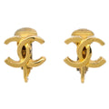 Chanel CC Earrings Clip-On Gold 233