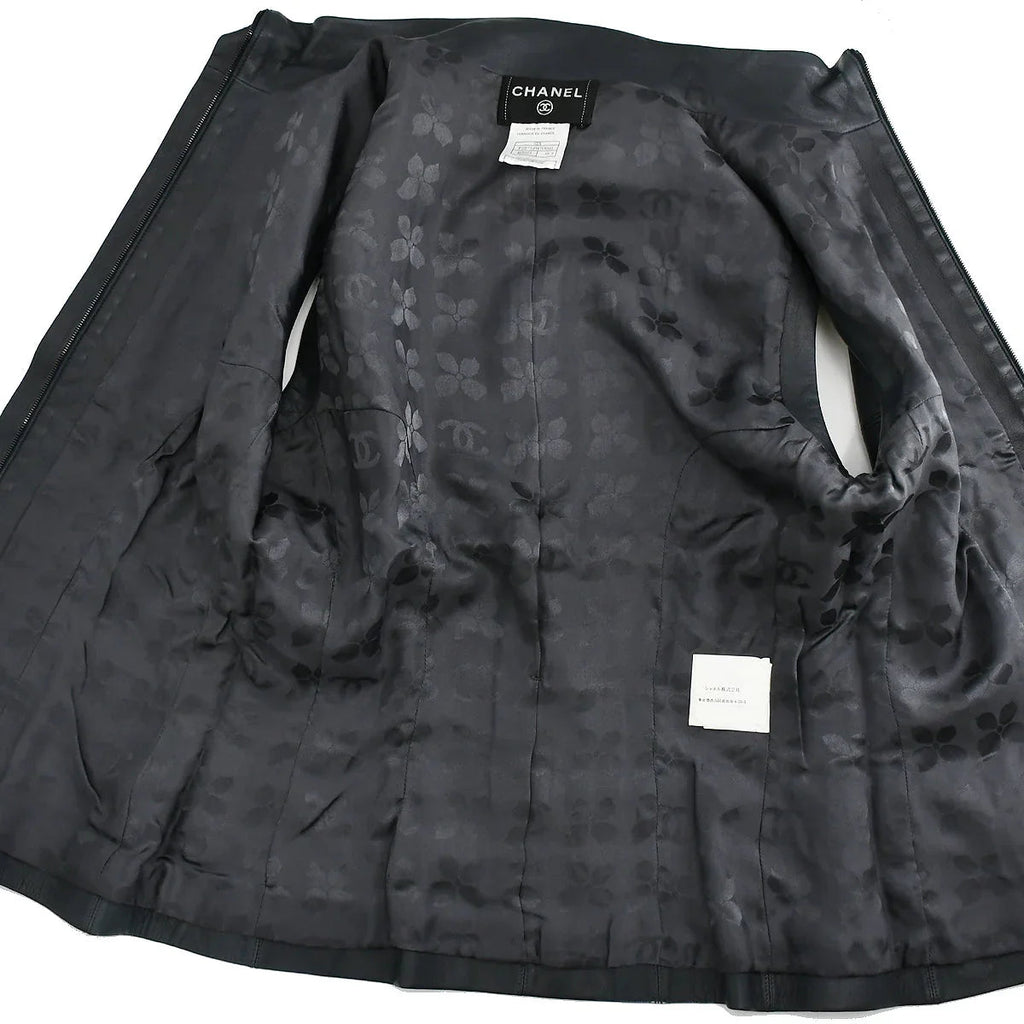 Chanel Sleeveless Vest Jacket Charcoal Gray #38 02A