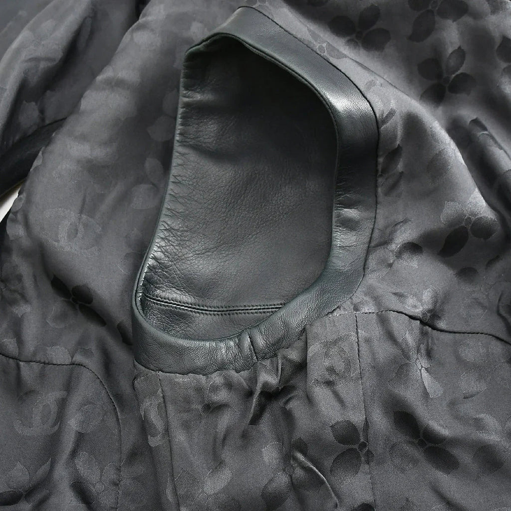 Chanel Sleeveless Vest Jacket Charcoal Gray #38 02A
