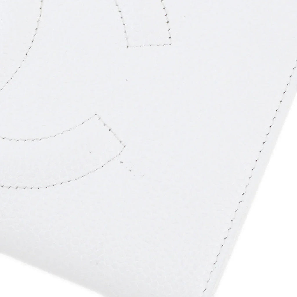 Chanel 1997-1999 White Caviar Bifold Wallet
