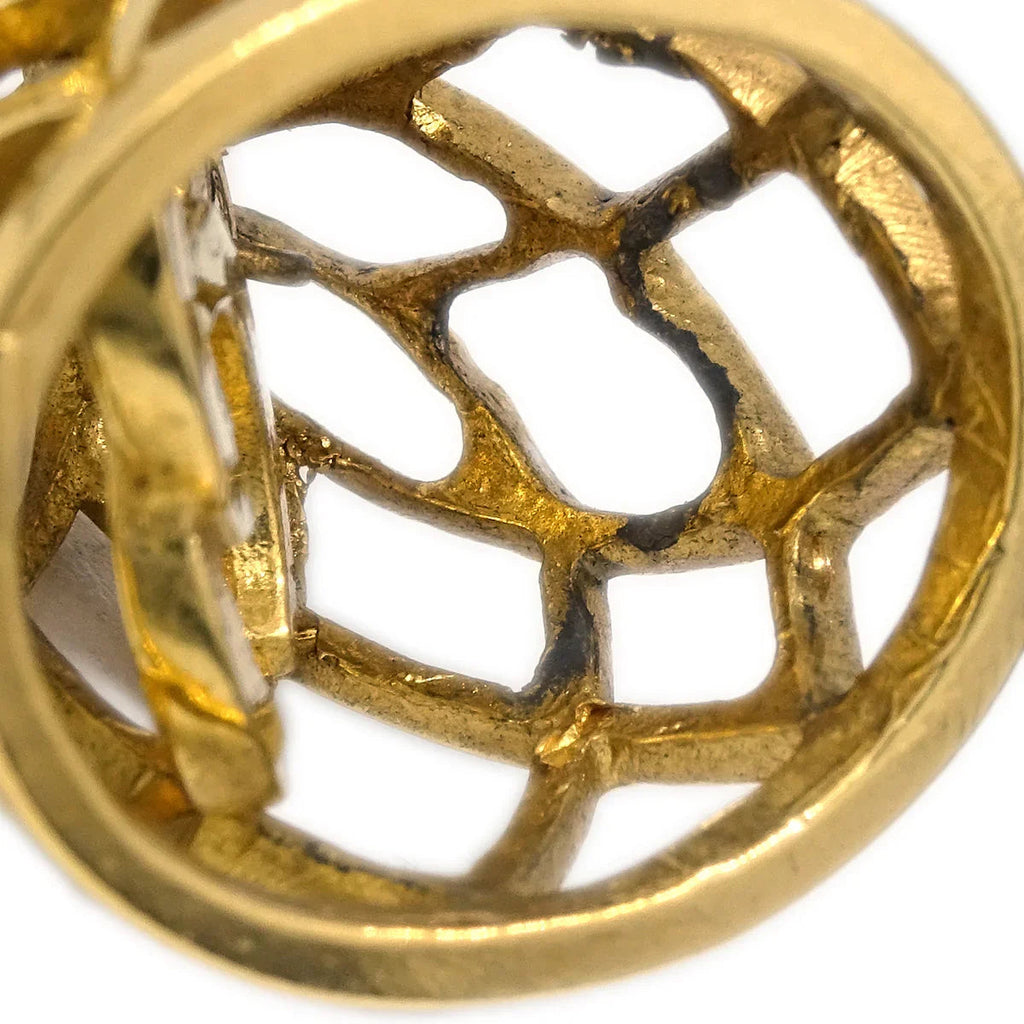 Chanel Gold Bell Dangle Earrings Clip-On