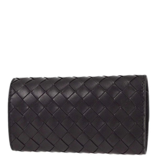 Bottega Veneta Intrecciato Key Case Black Small Good