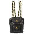 Chanel 1994-1996 Black Lambskin Duma Backpack Small