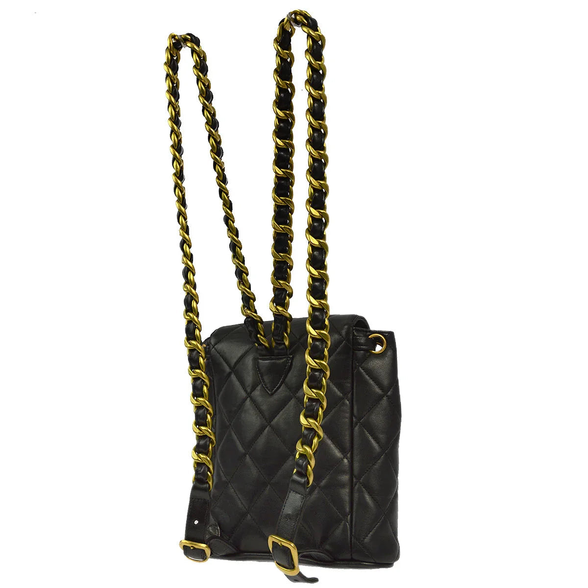 Chanel 1994-1996 Black Lambskin Duma Backpack Small