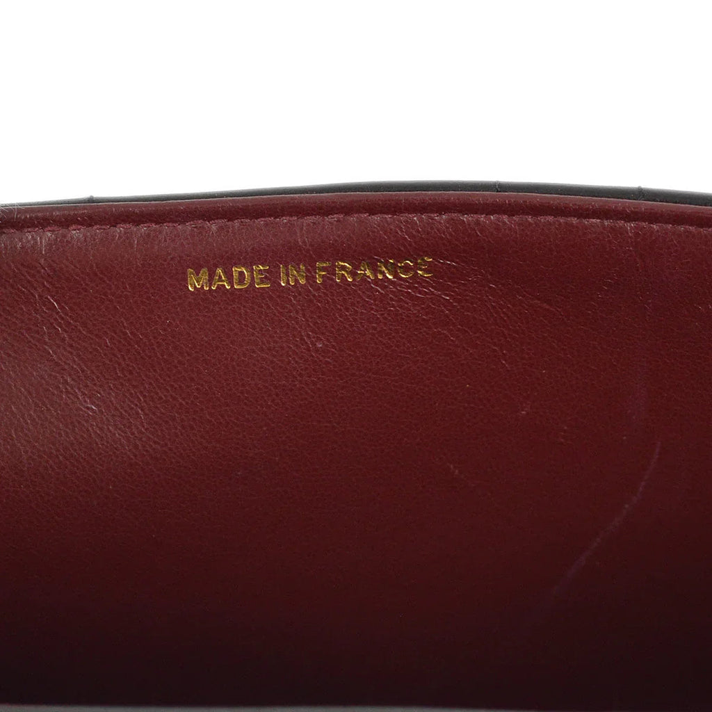 Chanel 1991-1994 Black Lambskin Mademoiselle Single Flap Shoulder Bag