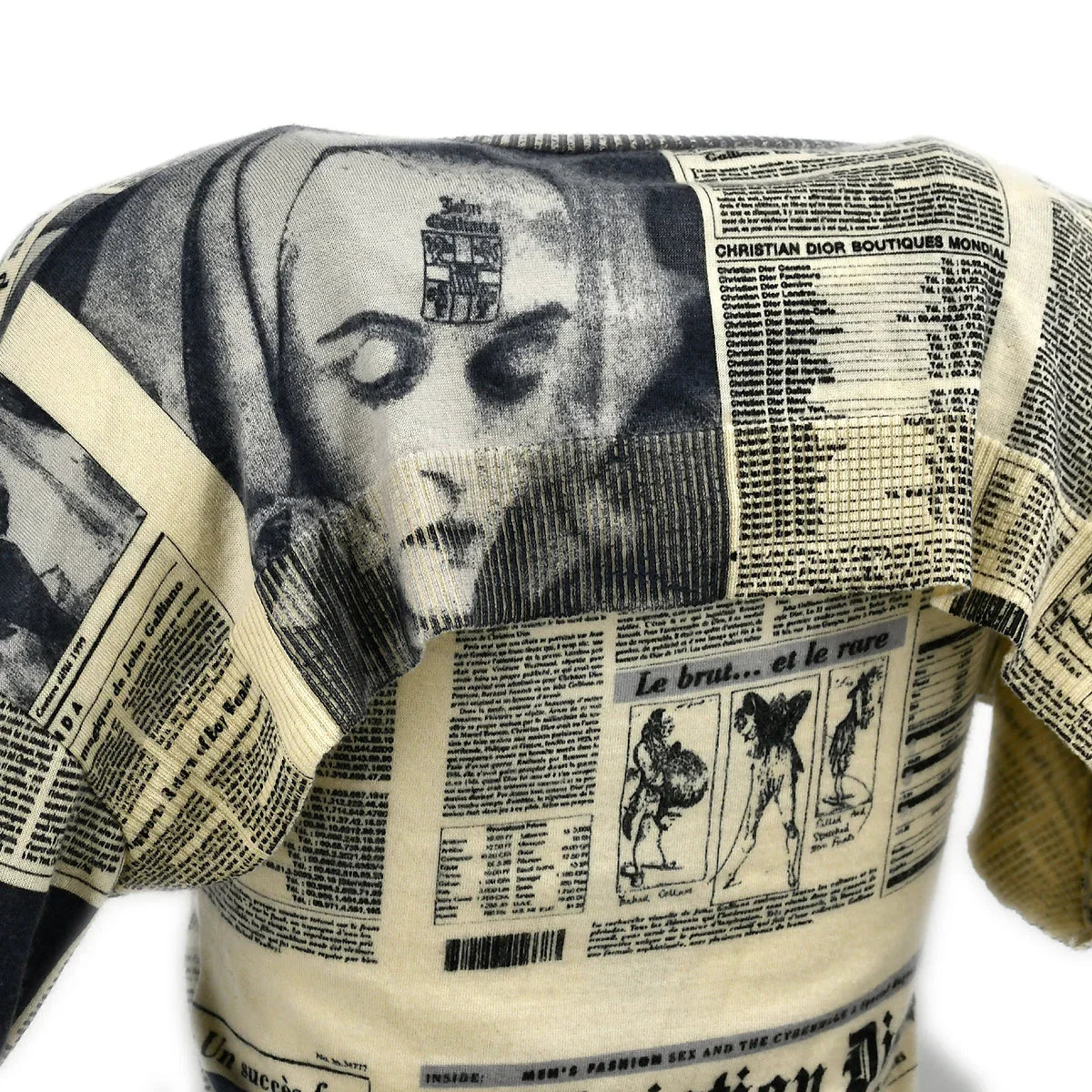 Christian Dior Newspaper Top Bolero Set Beige