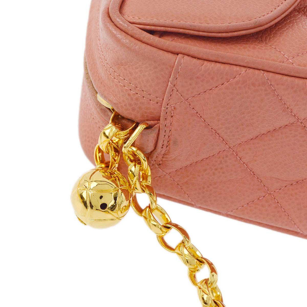 Chanel 1991-1994 Pink Caviar Camera Bag Mini