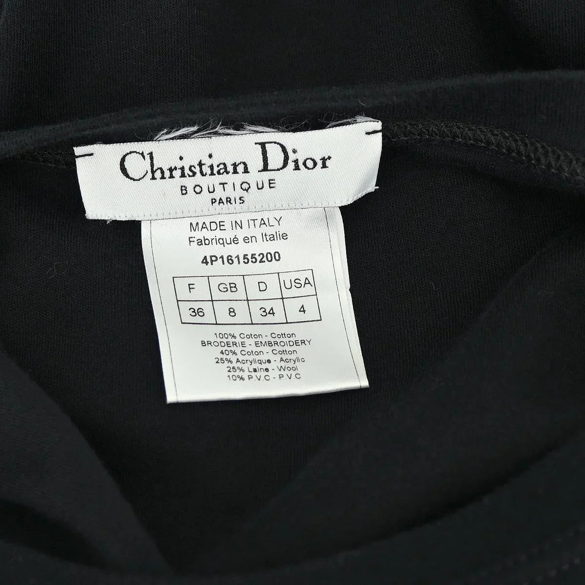 Christian Dior T-shirt Top Black #36