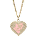 Chanel Heart Chain Pendant Necklace Gold 05P