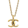Chanel Gold CC Pendant Necklace 376/1982