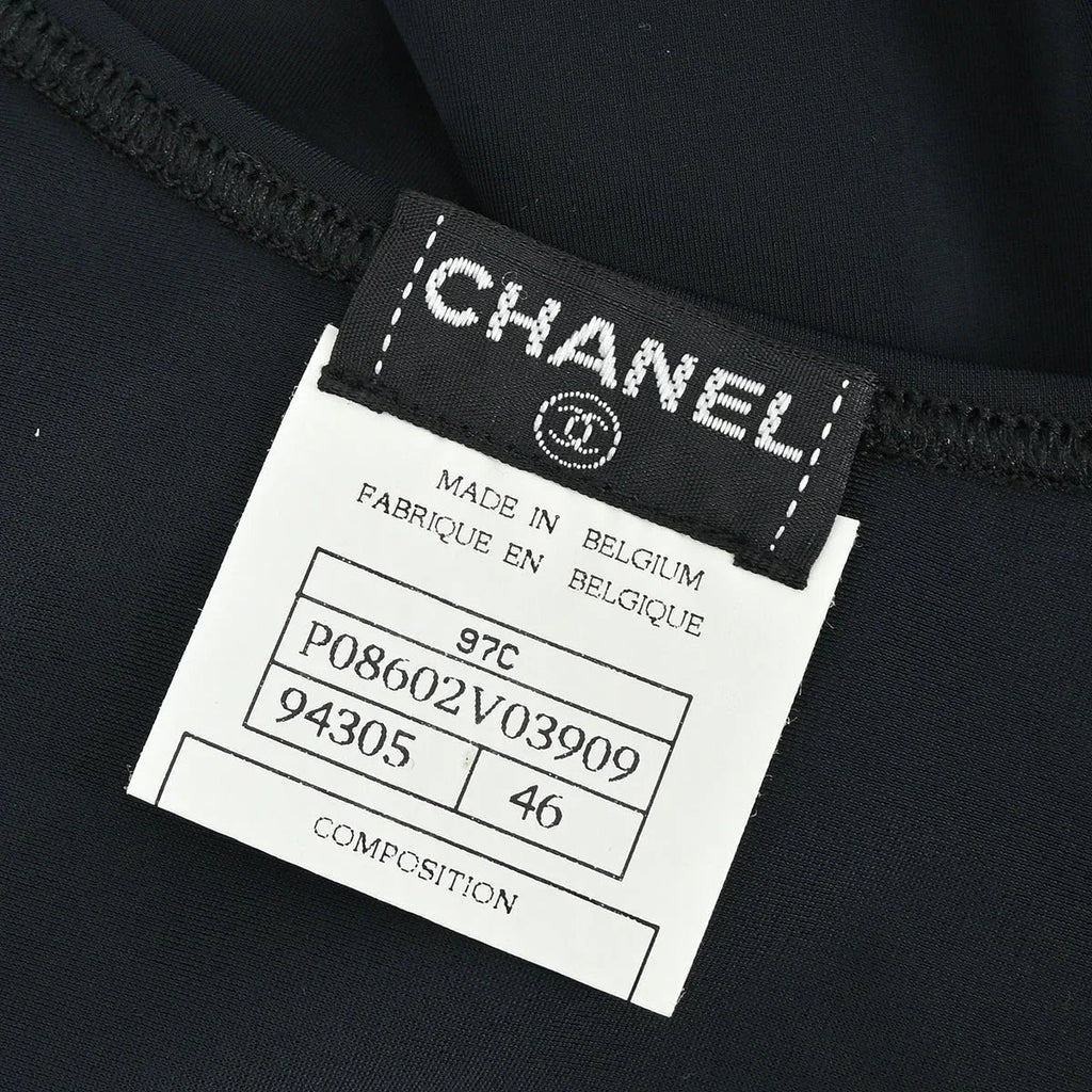 Chanel 1997 Sleeveless Dress Black #46