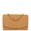 Chanel 1991-1994 Beige Caviar Medium Diana Shoulder Bag