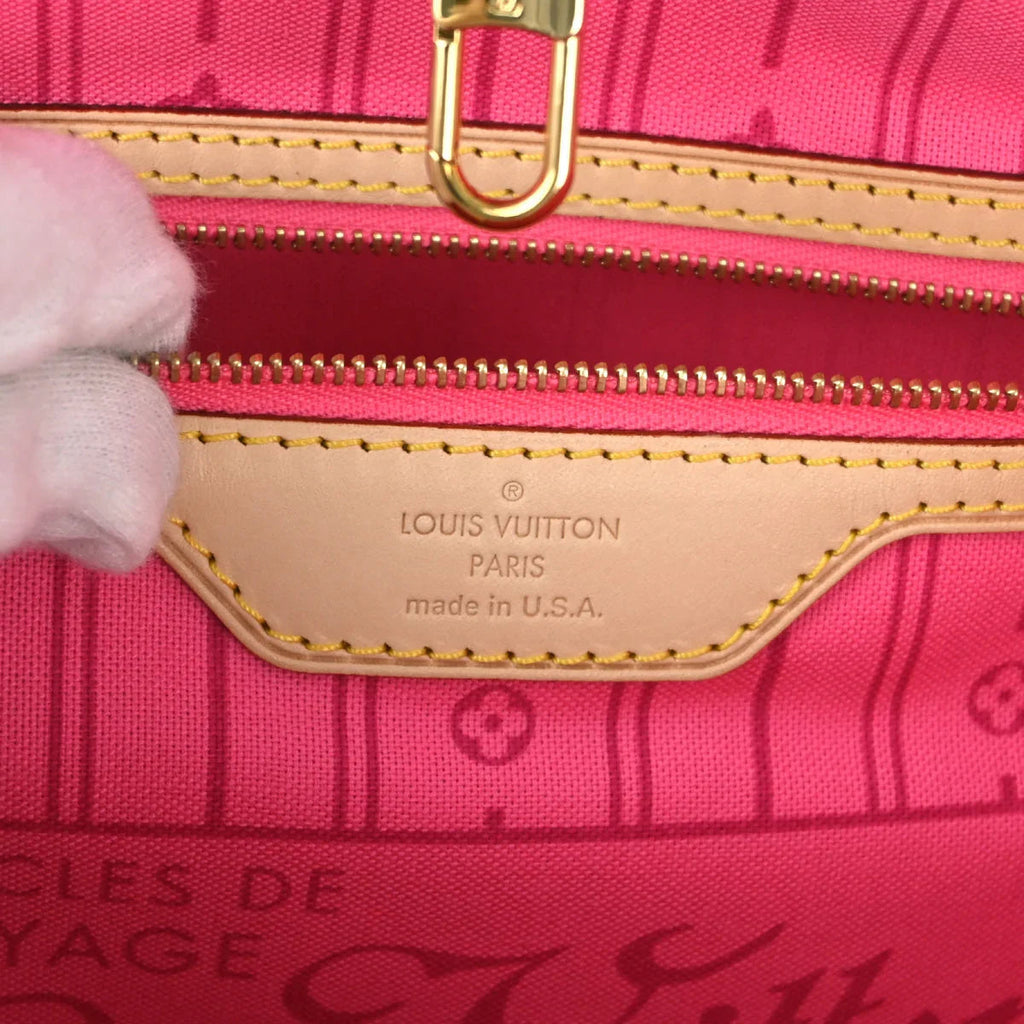 Louis Vuitton Monogram Rose Neverfull MM Shoulder Tote Bag M48613