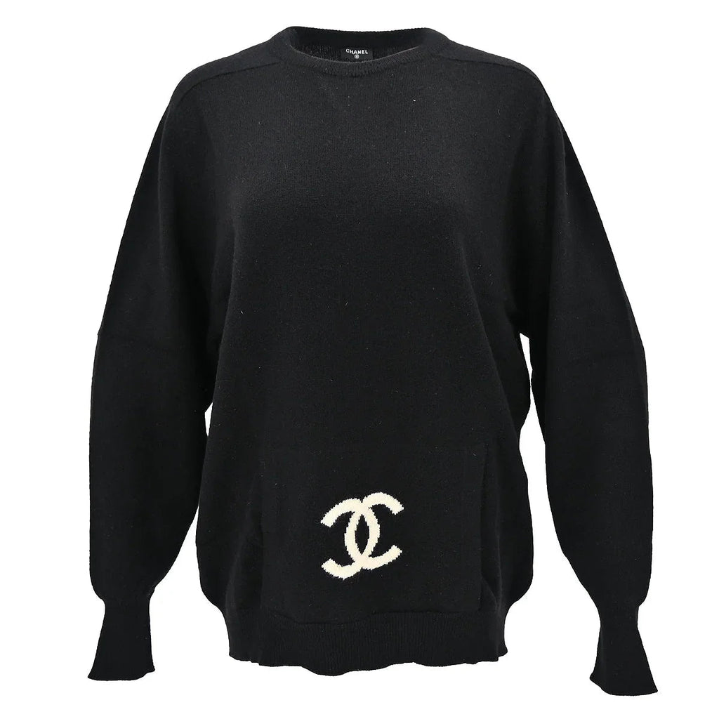 Chanel CC logo Sweater Black