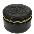 Chanel Black Caviar Jewelry Case Pouch