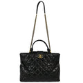 Chanel 2017 Paris in Rome Black Calfskin Castle Rock Tote 2way Handbag