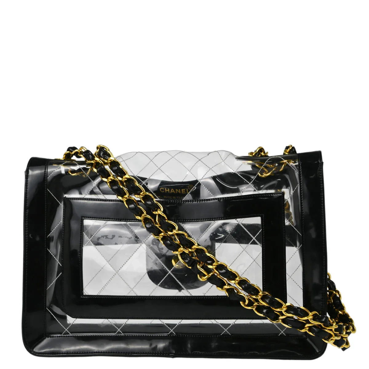 Chanel 1994-1996 PVC Maxi Classic Flap Shoulder Bag