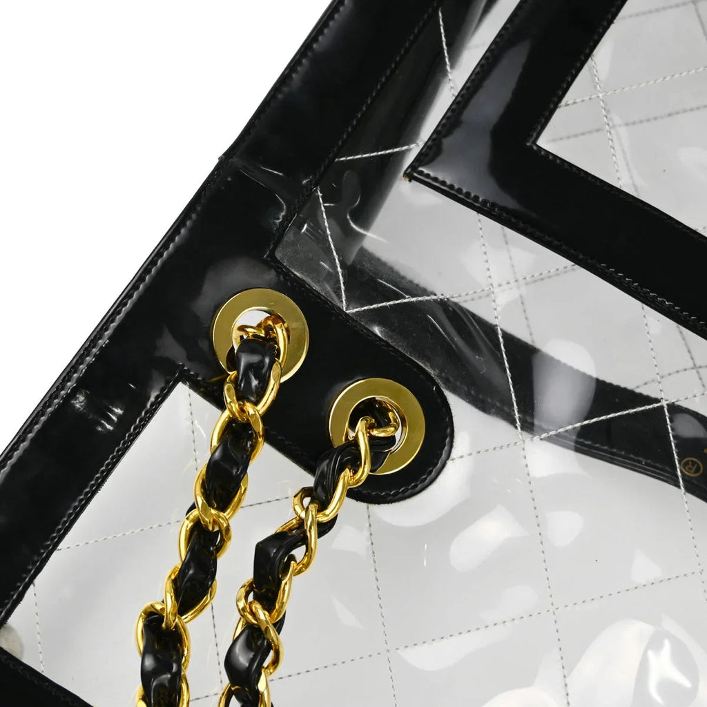 Chanel 1994-1996 PVC Maxi Classic Flap Shoulder Bag