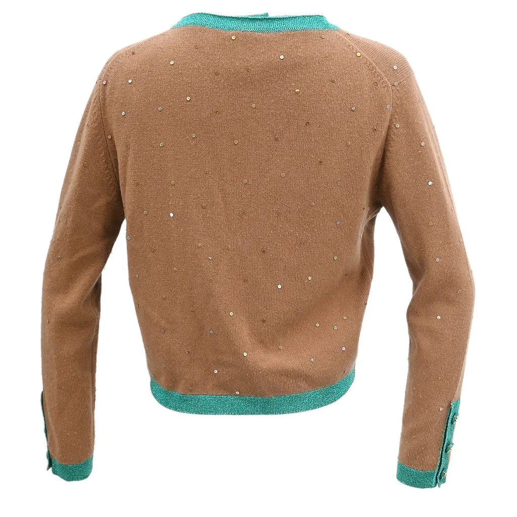 Chanel 1996 Set Cardigan Top Brown #44