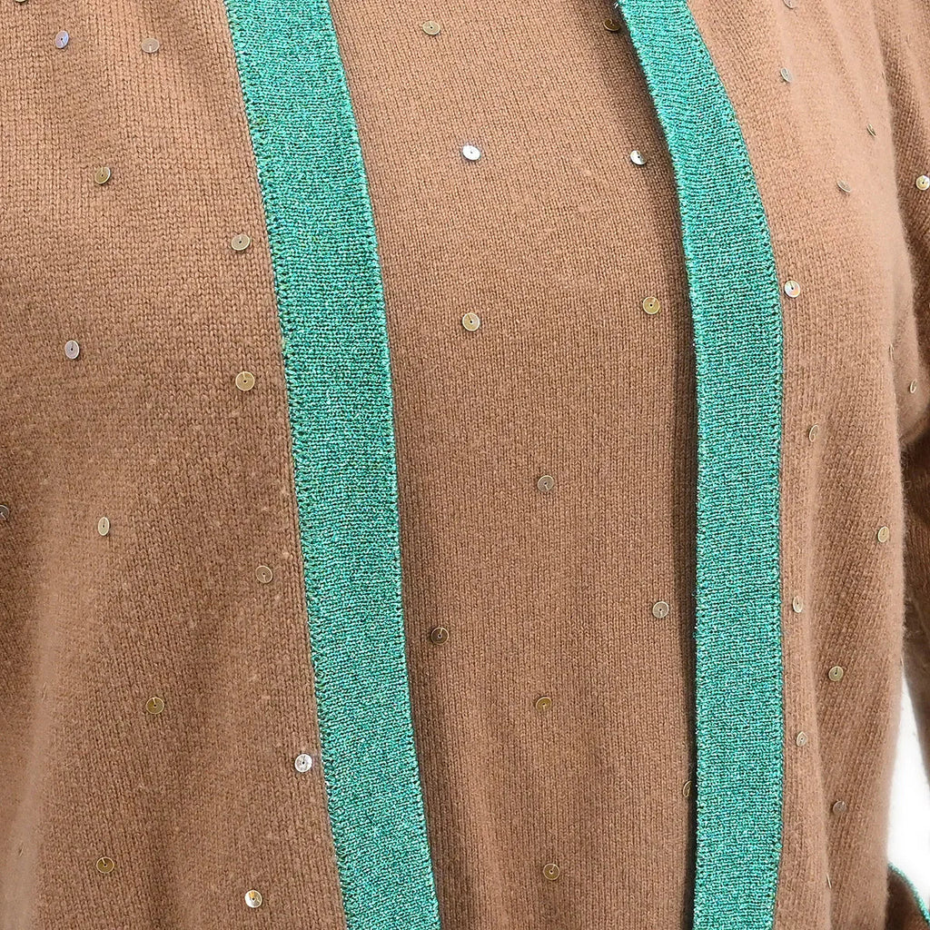 Chanel 1996 Set Cardigan Top Brown #44
