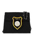 Chanel 2005-2006 Black Emblem Chain Shoulder Bag