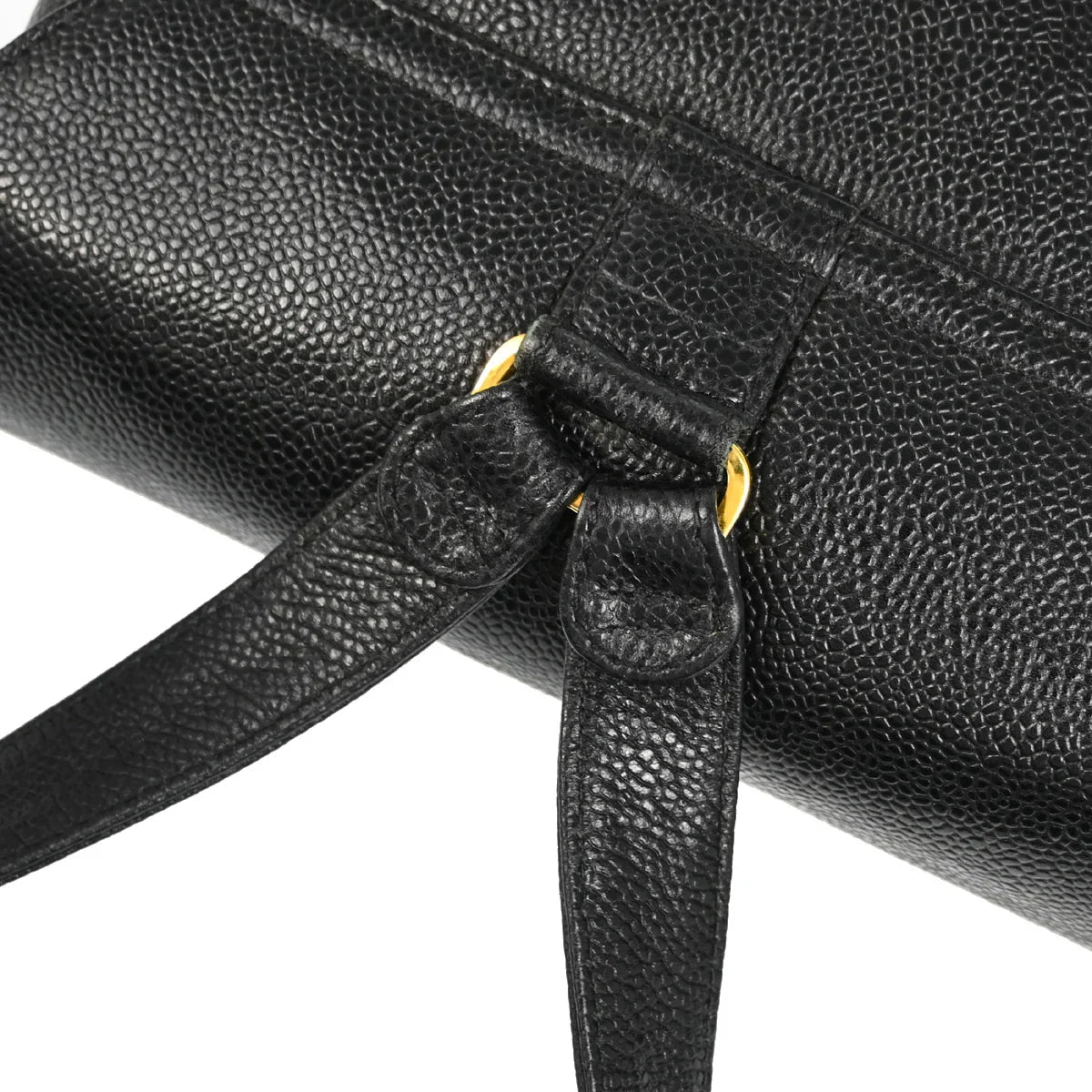 Chanel 1996-1997 Black Caviar Triple CC Backpack