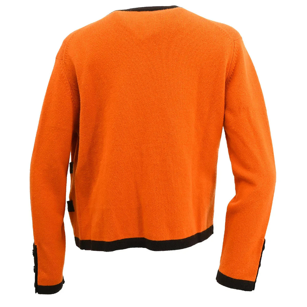 Chanel 1996 Set Cardigan Top Orange #44