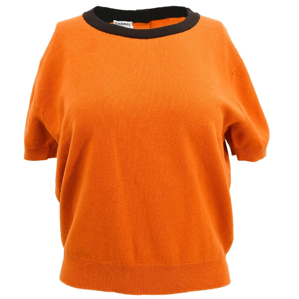 Chanel 1996 Set Cardigan Top Orange #44