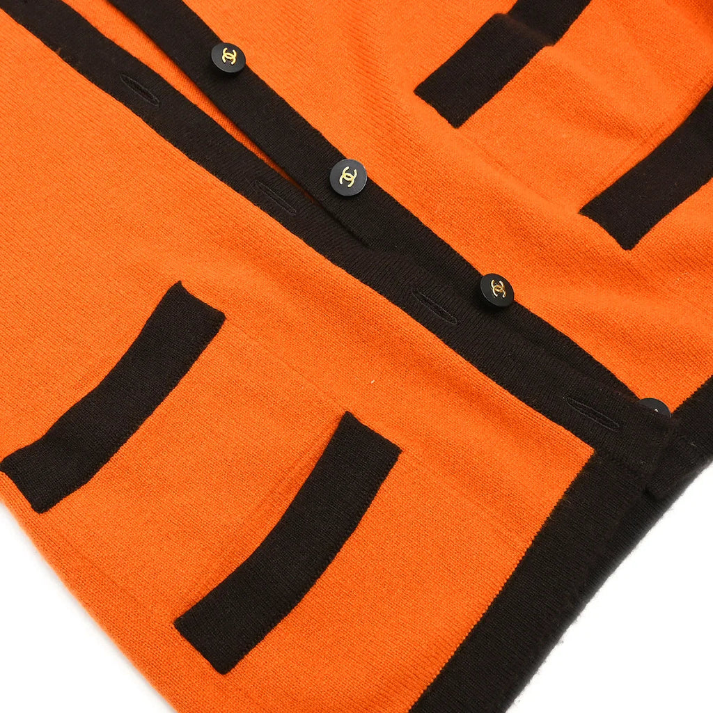 Chanel 1996 Set Cardigan Top Orange #44