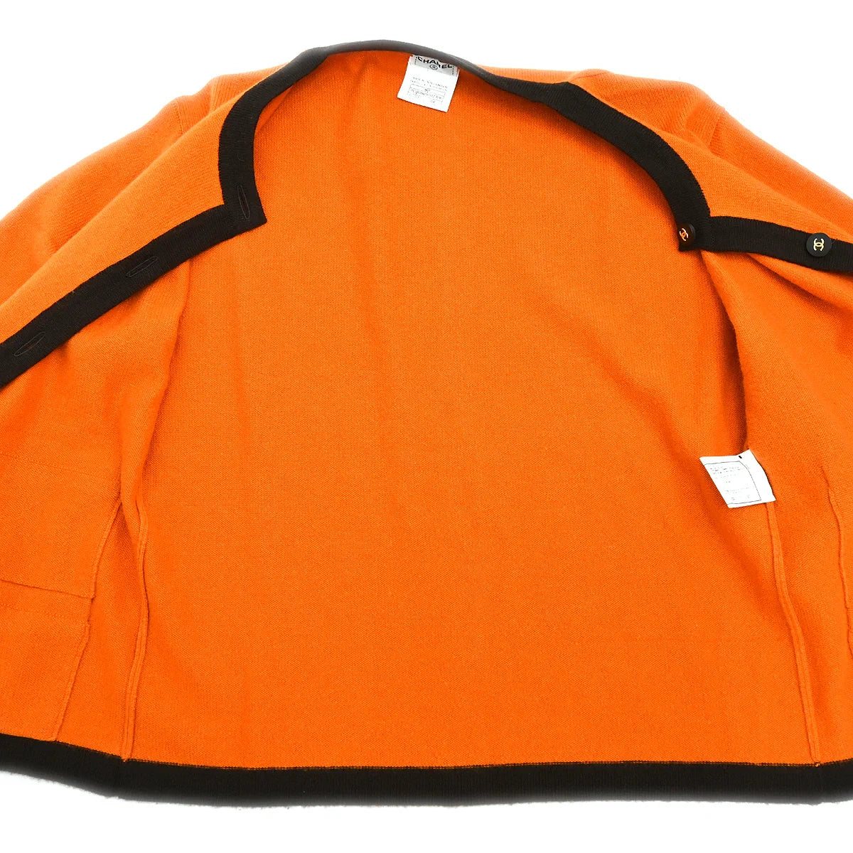 Chanel 1996 Set Cardigan Top Orange #44