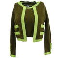 Chanel 1996 Set Cardigan Top Khaki #38