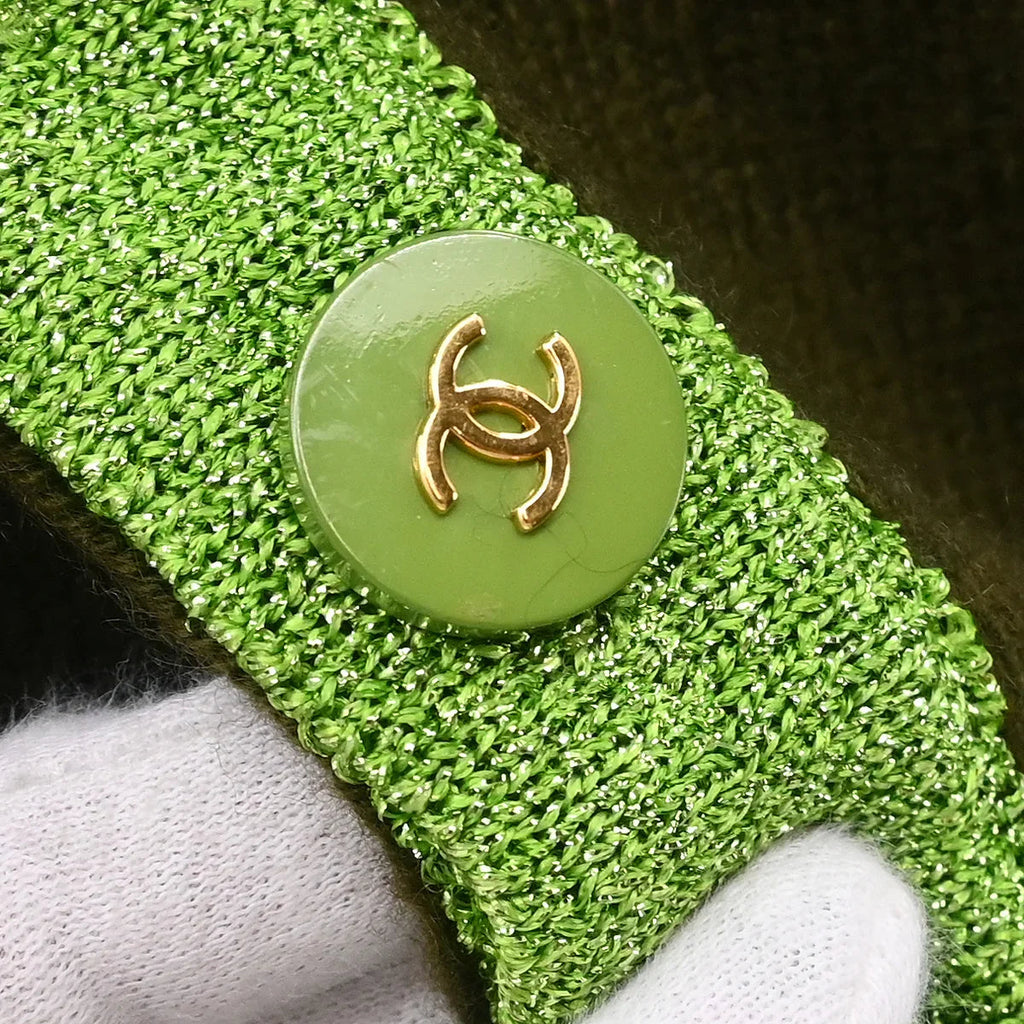 Chanel 1996 Set Cardigan Top Khaki #38