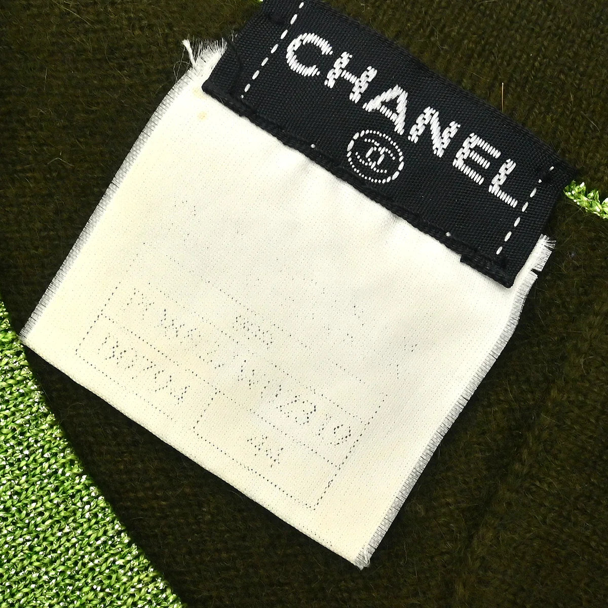 Chanel 1996 Short Sleeve Cashmere Sweater Khaki #44