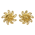 Chanel Sun Earrings Clip-On Gold 94A