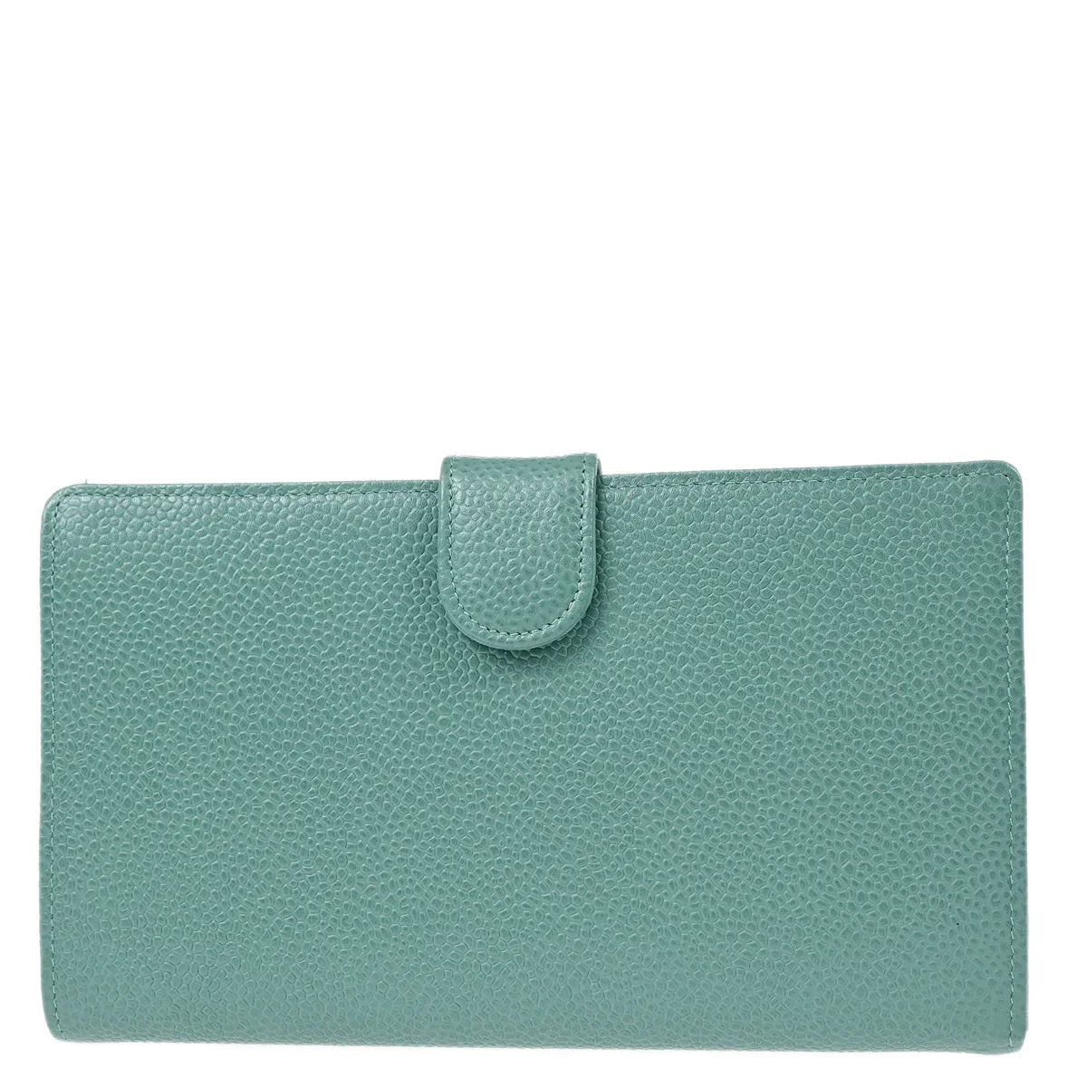 Chanel 1997-1999 Blue Caviar Long Wallet Purse