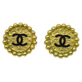 Chanel 1995 Button Earrings Clip-On Gold 95P