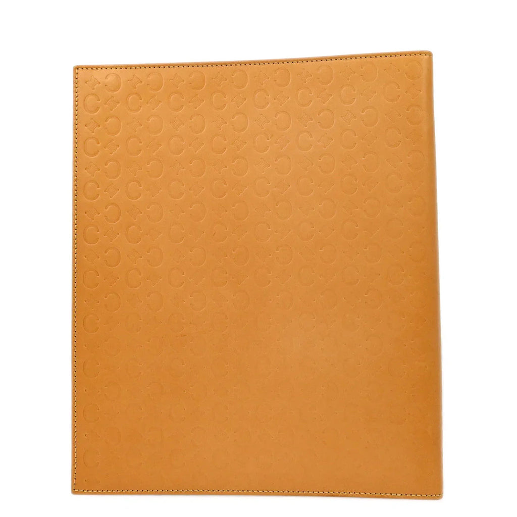 Celine Brown Leather Binder Small Good