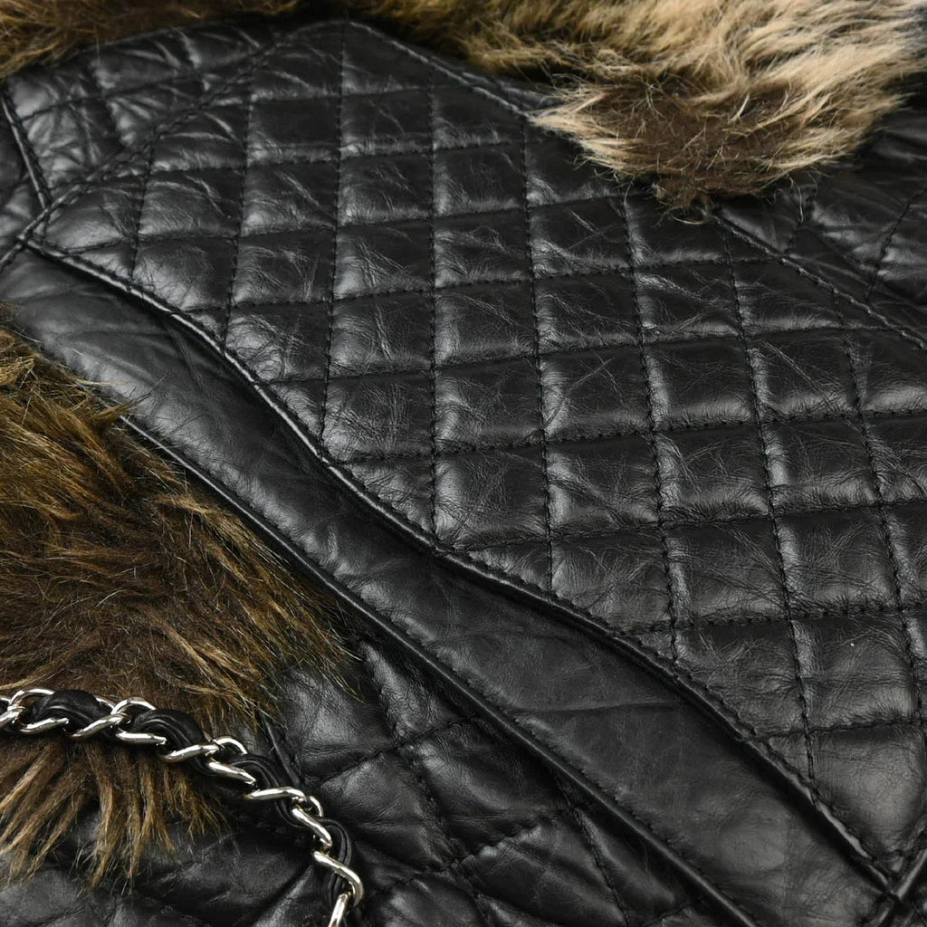 Chanel 2009-2010 Faux Fur XL Tote Bag