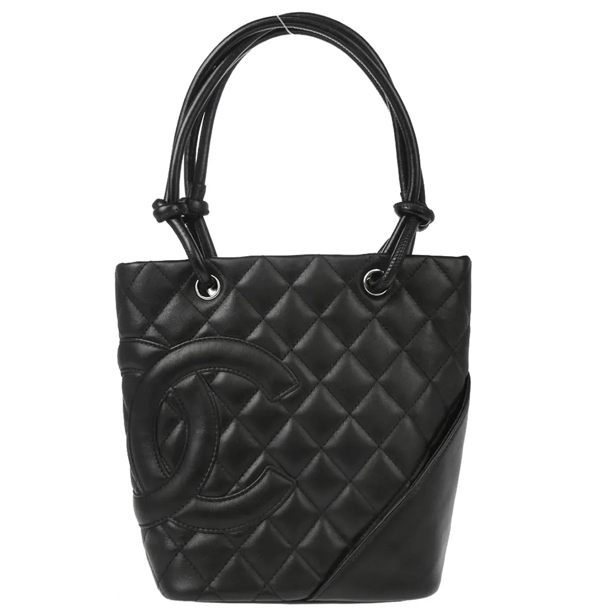 Chanel 2003-2004 Black Calfskin Cambon Ligne Tote Handbag