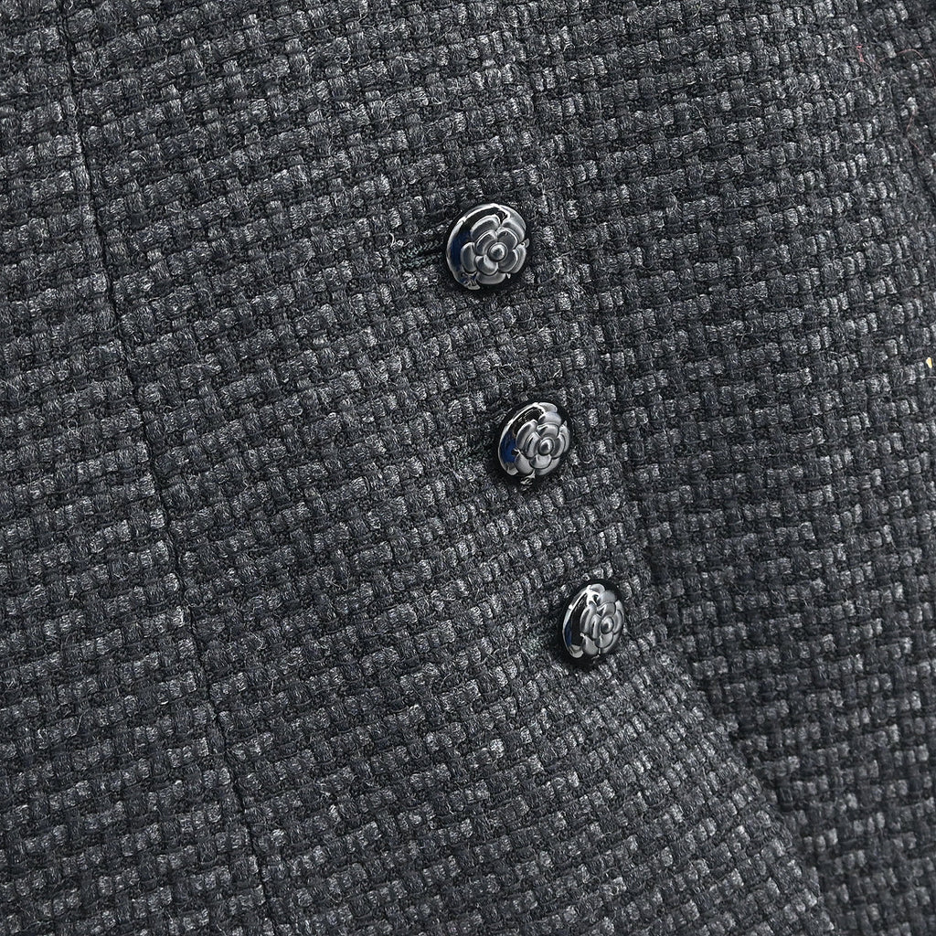 Chanel 2009 Double Breasted Jacket Black #36